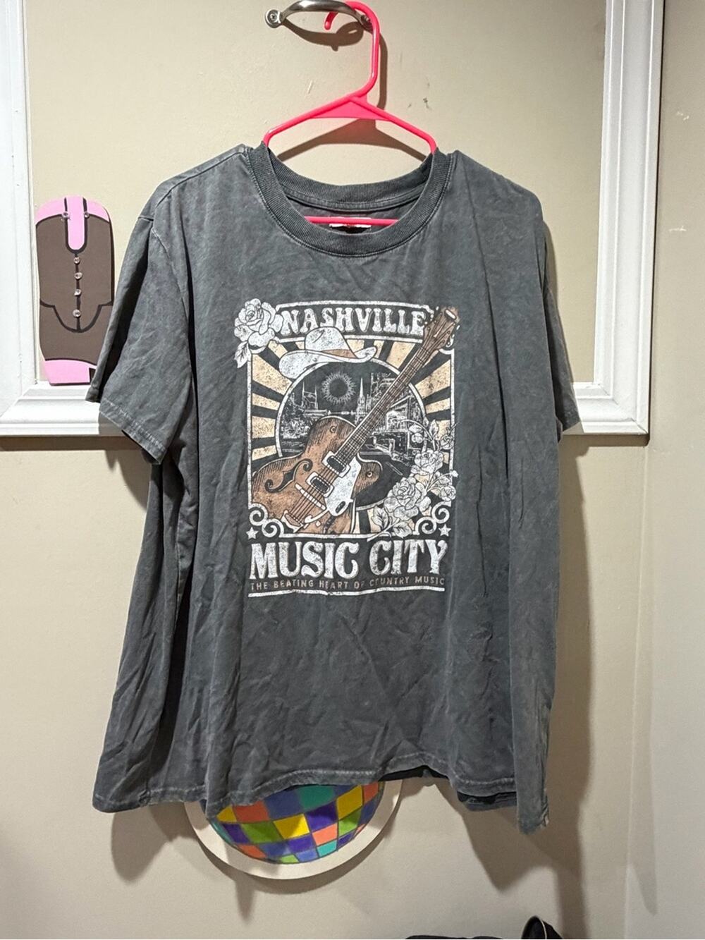 Maurices Charcoal Nashville Music City Graphic Tee